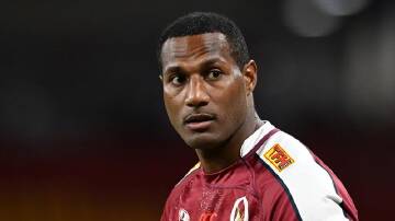 Queensland's Suliasi Vunivalu had a nightmare homecoming in the Reds' loss to the Drua in Fiji. (Darren England/AAP PHOTOS)